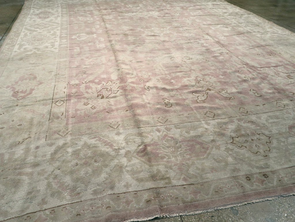 Antique European Oushak Carpet, No.16839 - Galerie Shabab
