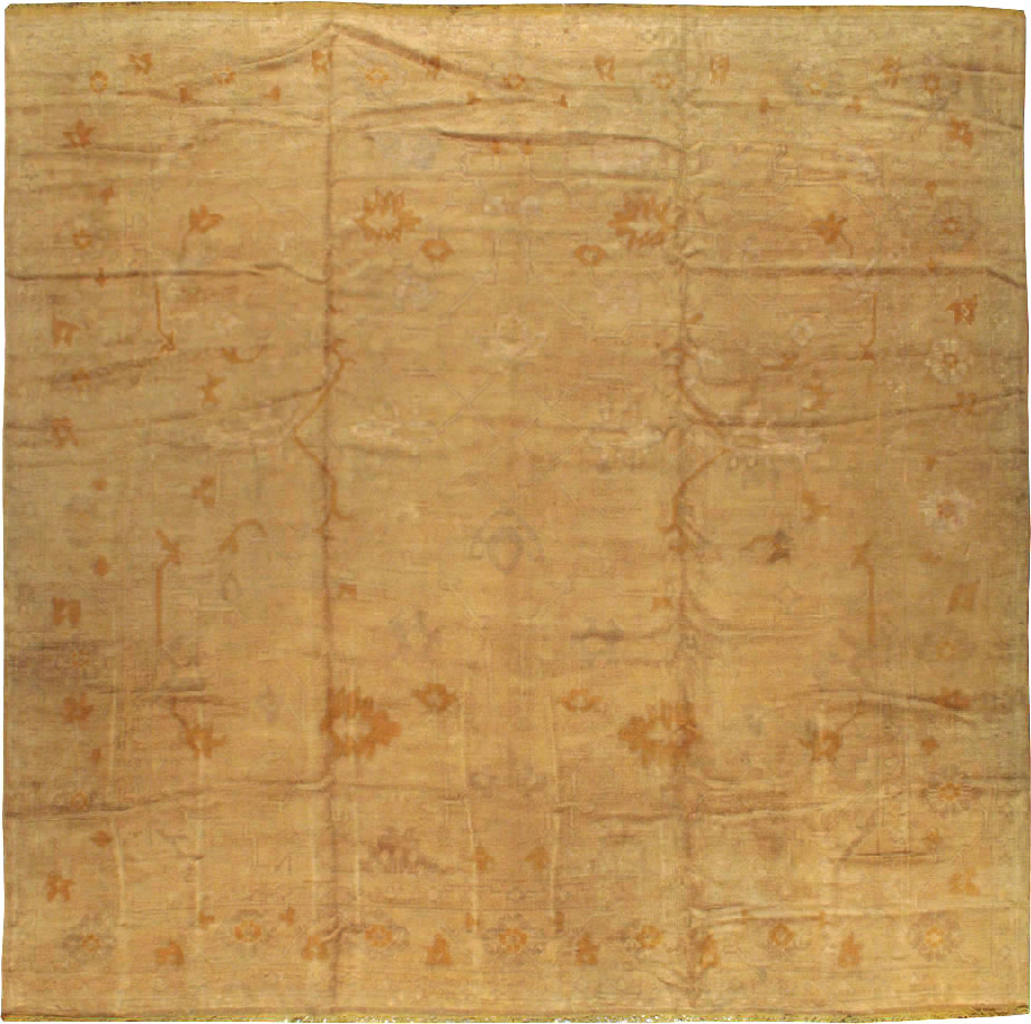 Antique Turkish Oushak Square Carpet, No.16840 - Galerie Shabab
