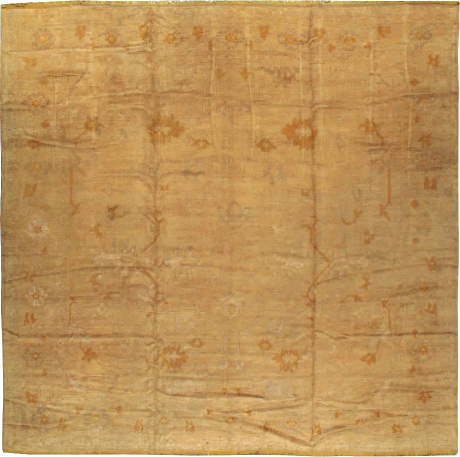 Antique Turkish Oushak Square Carpet, No.16840 - Galerie Shabab