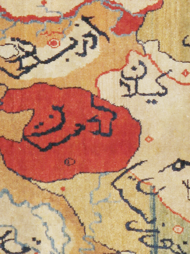 Vintage Persian Tabriz Map Rug, No.16841 - Galerie Shabab