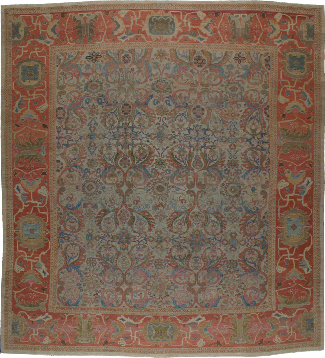 Antique Persian Sultanbad Carpet, No.16863 - Galerie Shabab