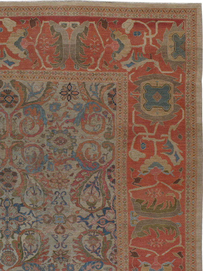 Antique Persian Sultanbad Carpet, No.16863 - Galerie Shabab