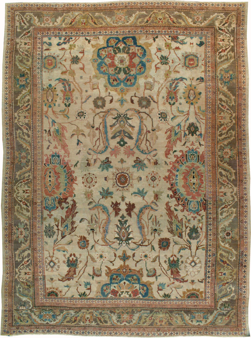 Antique Persian Sultanbad Carpet, No.16864 - Galerie Shabab