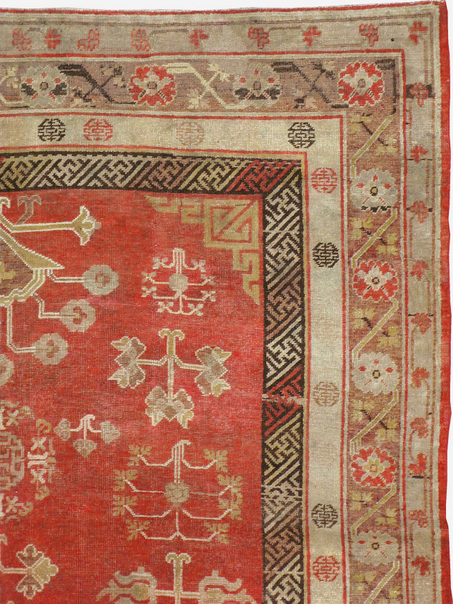 Vintage East Turkestan Khotan Carpet, No.16923 - Galerie Shabab