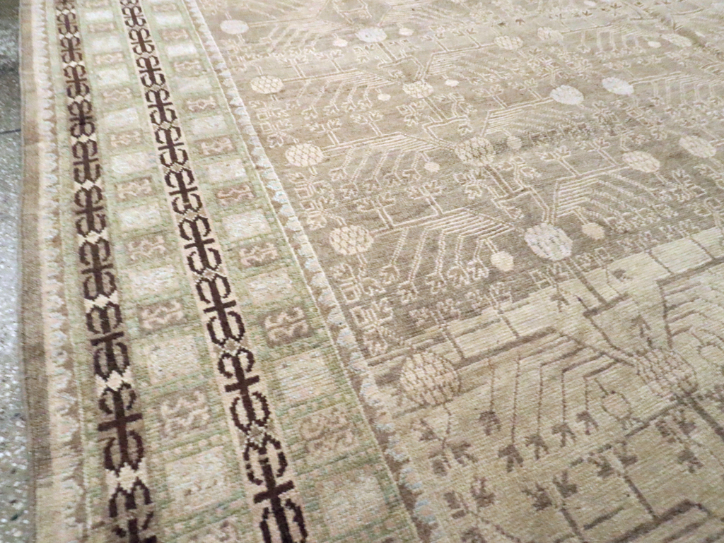 Vintage East Turkestan Khotan Carpet, No.16926 - Galerie Shabab