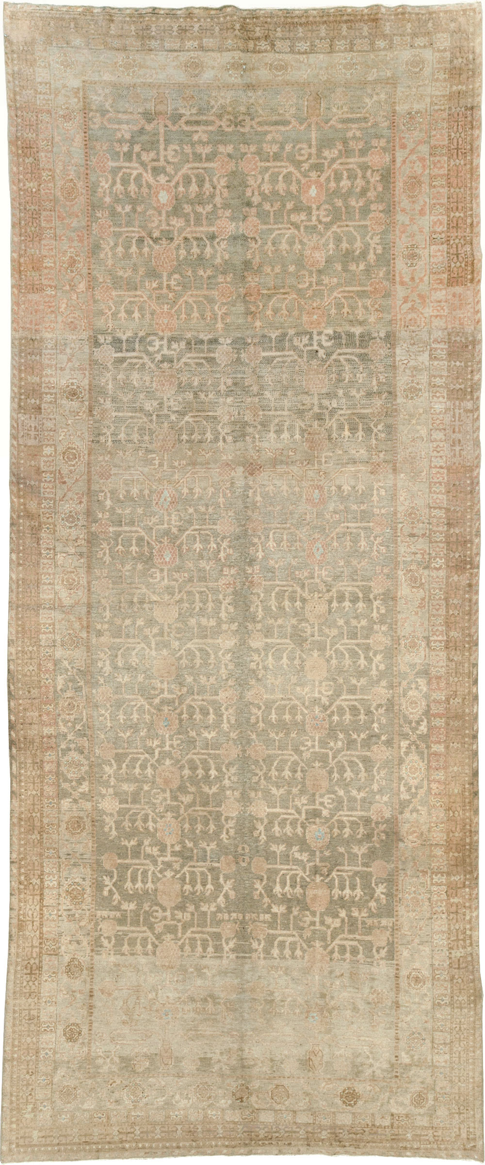 Antique East Turkestan Khotan Wide Gallery Runner, No.16928 - Galerie Shabab