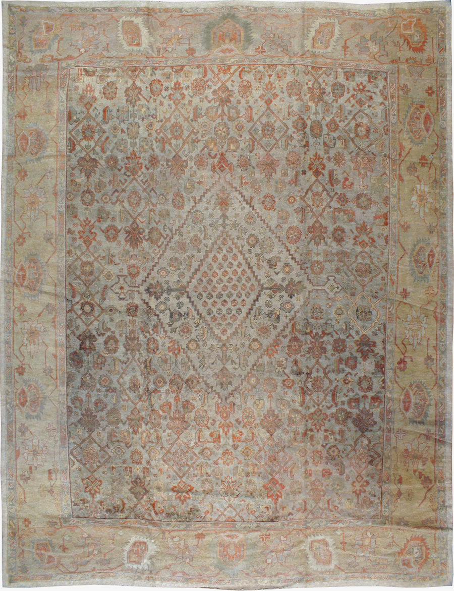 Antique Turkish Oushak Carpet, No.16948 - Galerie Shabab