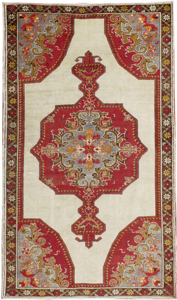 Vintage Turkish Oushak Rug, No.16982 - Galerie Shabab