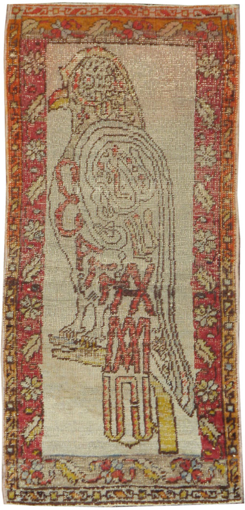 Vintage Turkish Sivas Pictorial Rug, No.16985 - Galerie Shabab