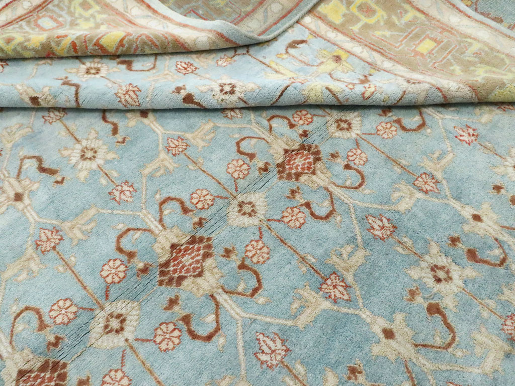 Antique Indian Cotton Agra Carpet, No.16988 - Galerie Shabab