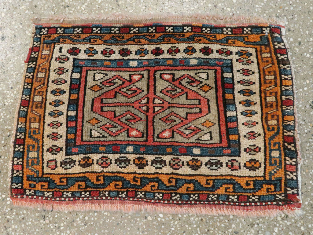 Antique Persian Kurdish Rug (Pair: 2 of 2), No.16995 - Galerie Shabab