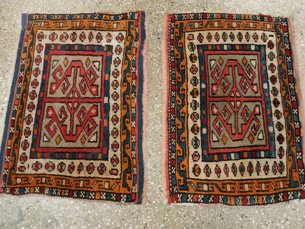Antique Persian Kurdish Rug (Pair: 2 of 2), No.16995 - Galerie Shabab