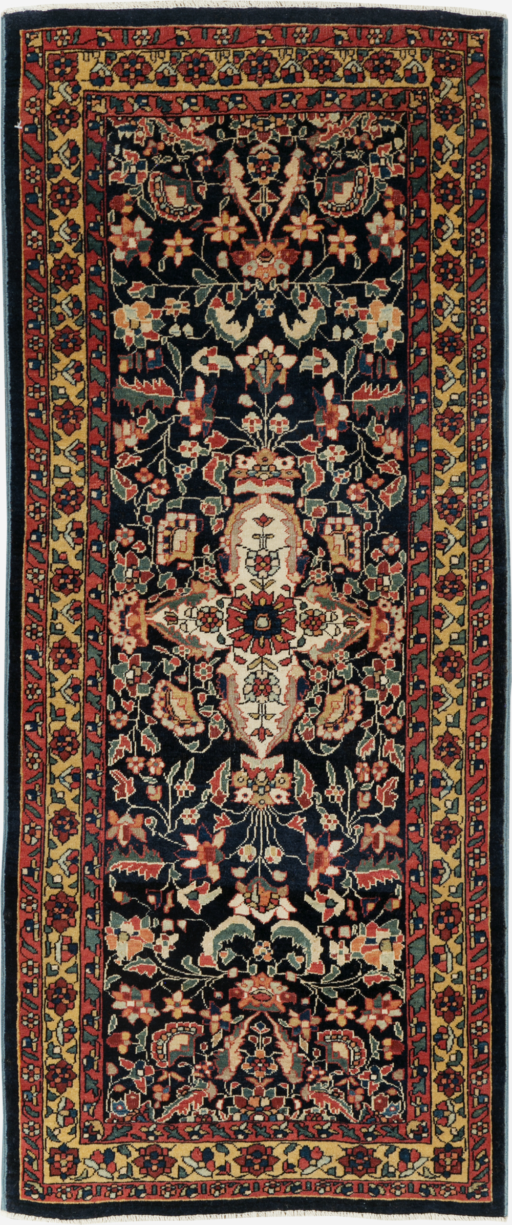 Antique Persian Sarouk Fereghan Throw Rug (Pair: 1 of 2), No.16996 - Galerie Shabab