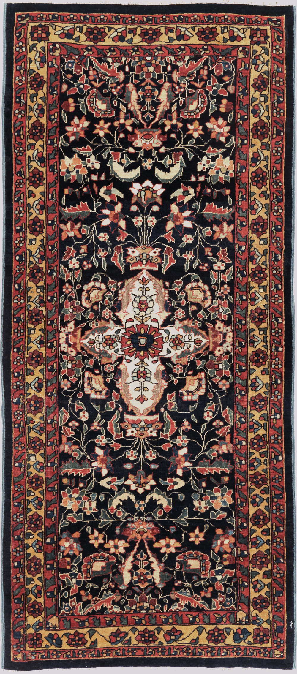 Antique Persian Sarouk Fereghan Throw Rug (Pair: 2 of 2), No.16997 - Galerie Shabab