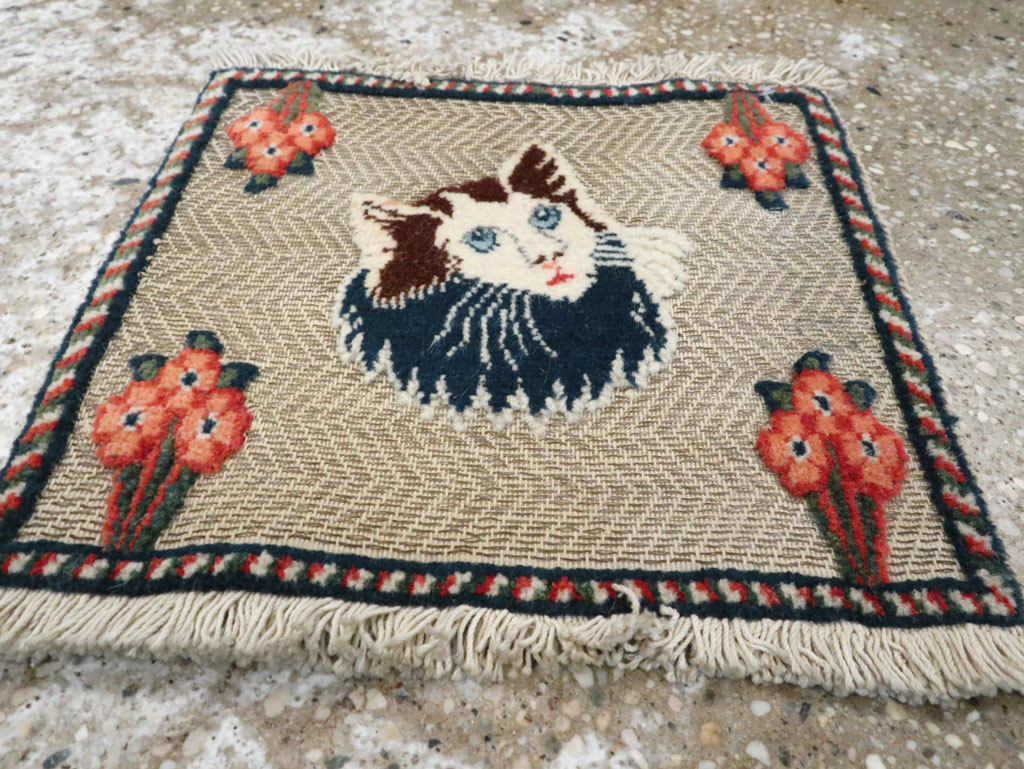 Vintage Persian Souf Tabriz Pictorial Rug (Pair: 1 of 2), No.16999 - Galerie Shabab