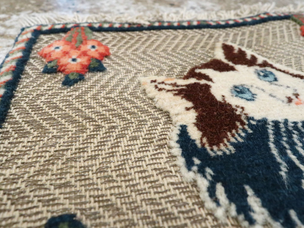 Vintage Persian Souf Tabriz Pictorial Rug (Pair: 1 of 2), No.16999 - Galerie Shabab