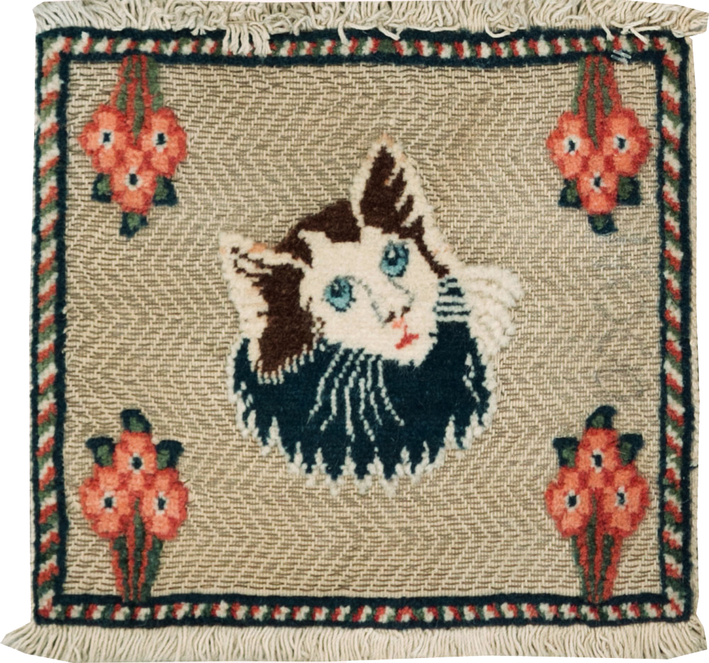 Vintage Persian Souf Tabriz Pictorial Rug (Pair: 2 of 2), No.17000 - Galerie Shabab