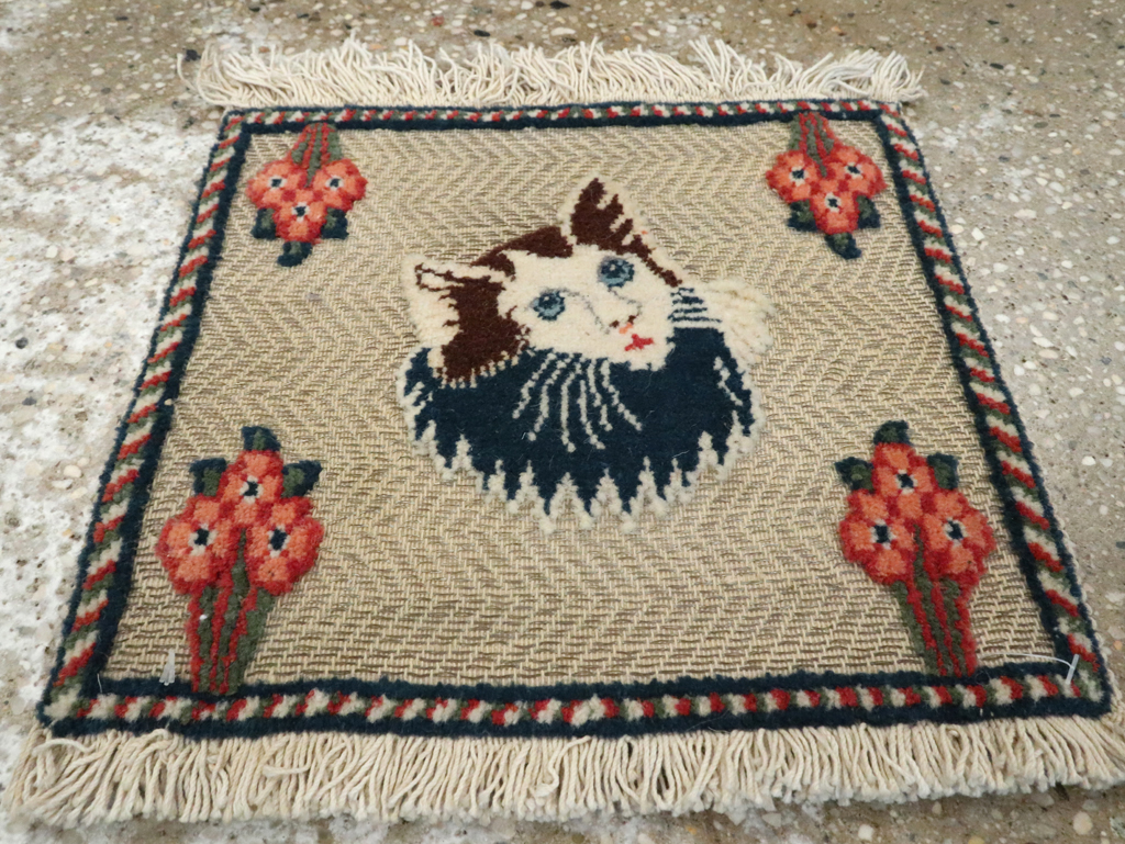 Vintage Persian Souf Tabriz Pictorial Rug (Pair: 2 of 2), No.17000 - Galerie Shabab