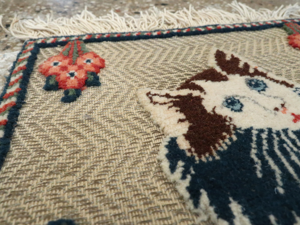 Vintage Persian Souf Tabriz Pictorial Rug (Pair: 2 of 2), No.17000 - Galerie Shabab