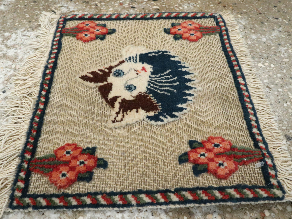 Vintage Persian Souf Tabriz Pictorial Rug (Pair: 2 of 2), No.17000 - Galerie Shabab