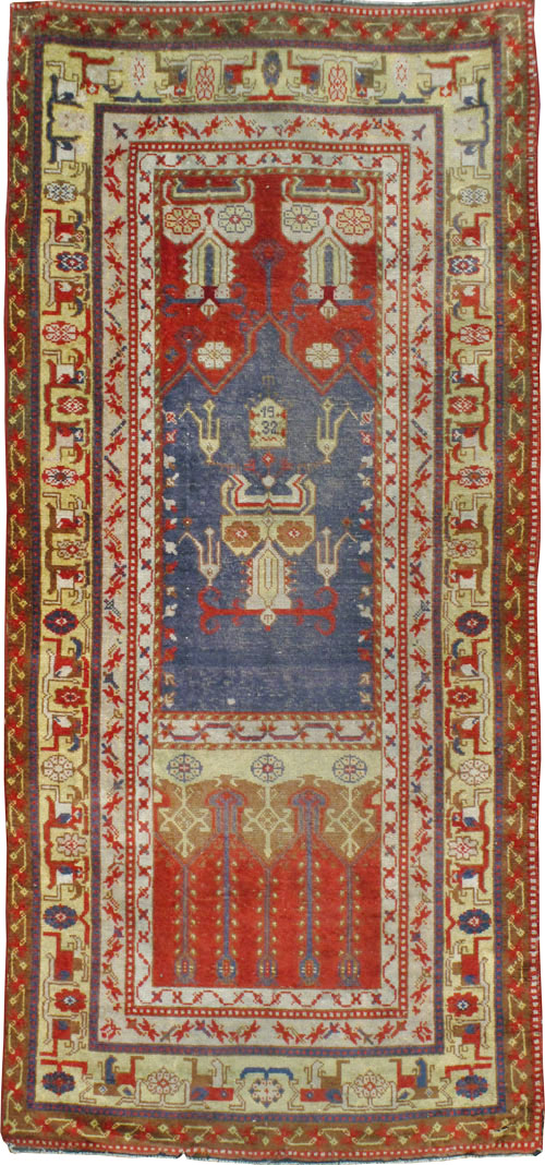 Rare Antique Silk Turkish Kayseri Rug, No.17019 - Galerie Shabab