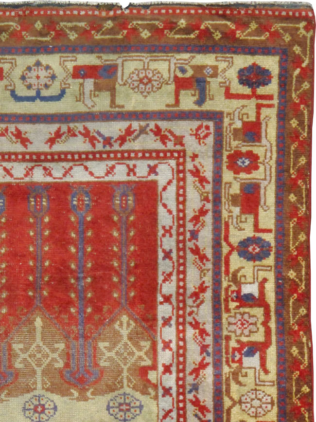 Rare Antique Silk Turkish Kayseri Rug, No.17019 - Galerie Shabab