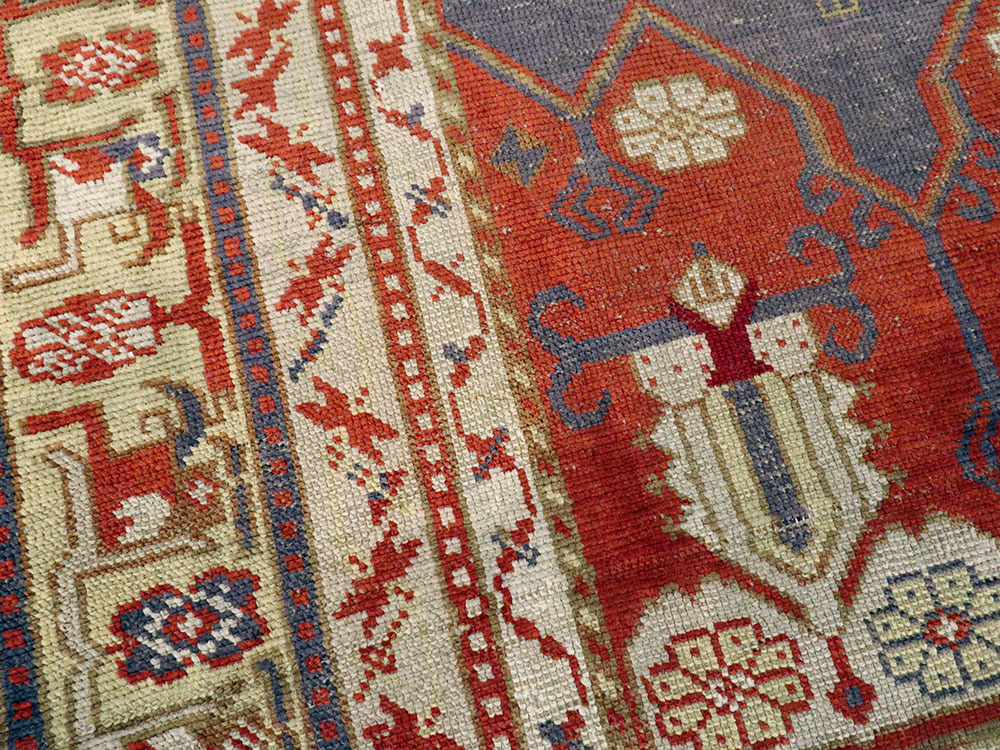 Rare Antique Silk Turkish Kayseri Rug, No.17019 - Galerie Shabab