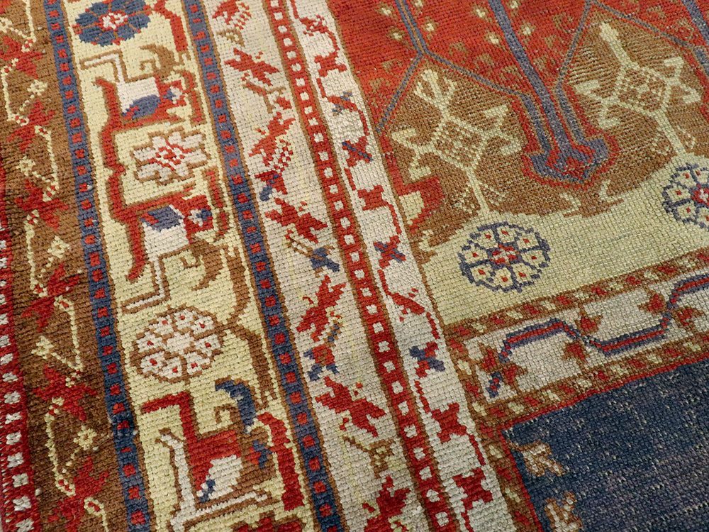 Rare Antique Silk Turkish Kayseri Rug, No.17019 - Galerie Shabab