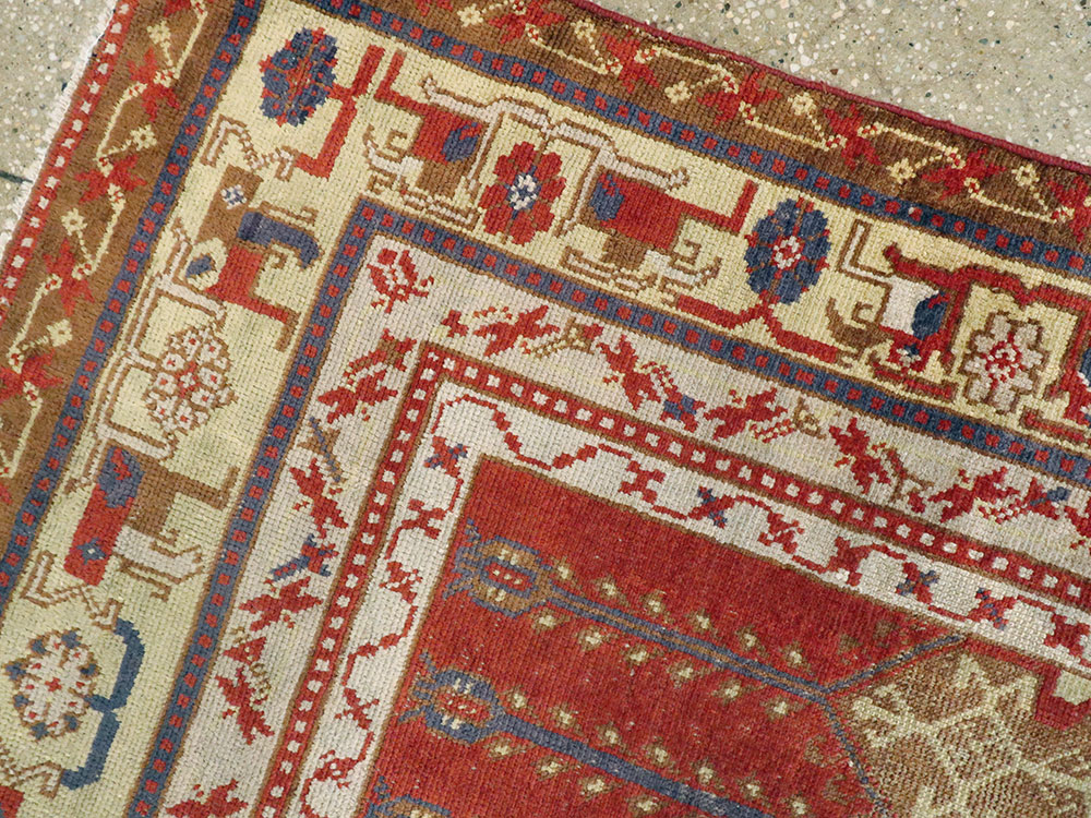 Rare Antique Silk Turkish Kayseri Rug, No.17019 - Galerie Shabab