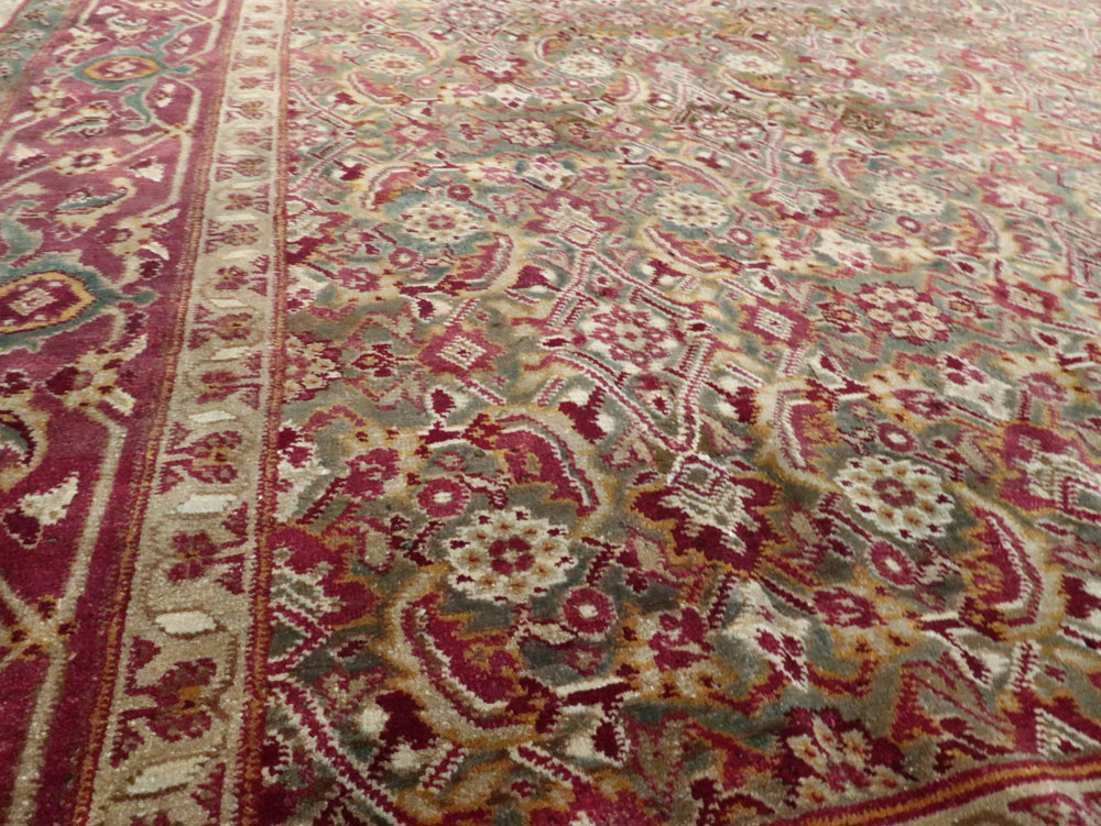 Antique Indian Agra Carpet, No.17050 - Galerie Shabab