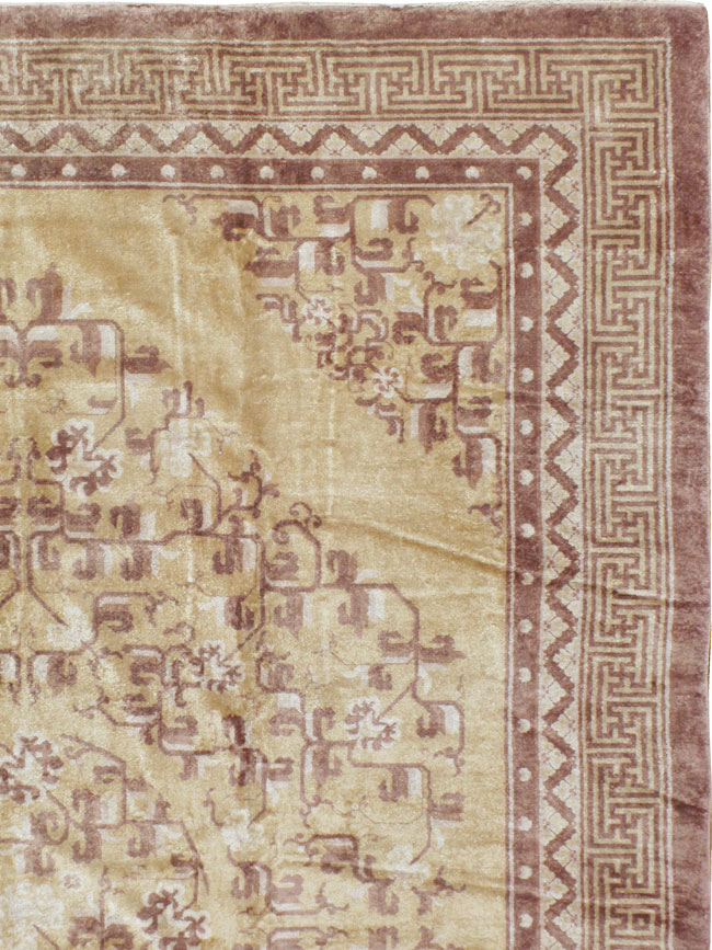 Vintage Chinese Peking Silk Carpet, No.17079 - Galerie Shabab