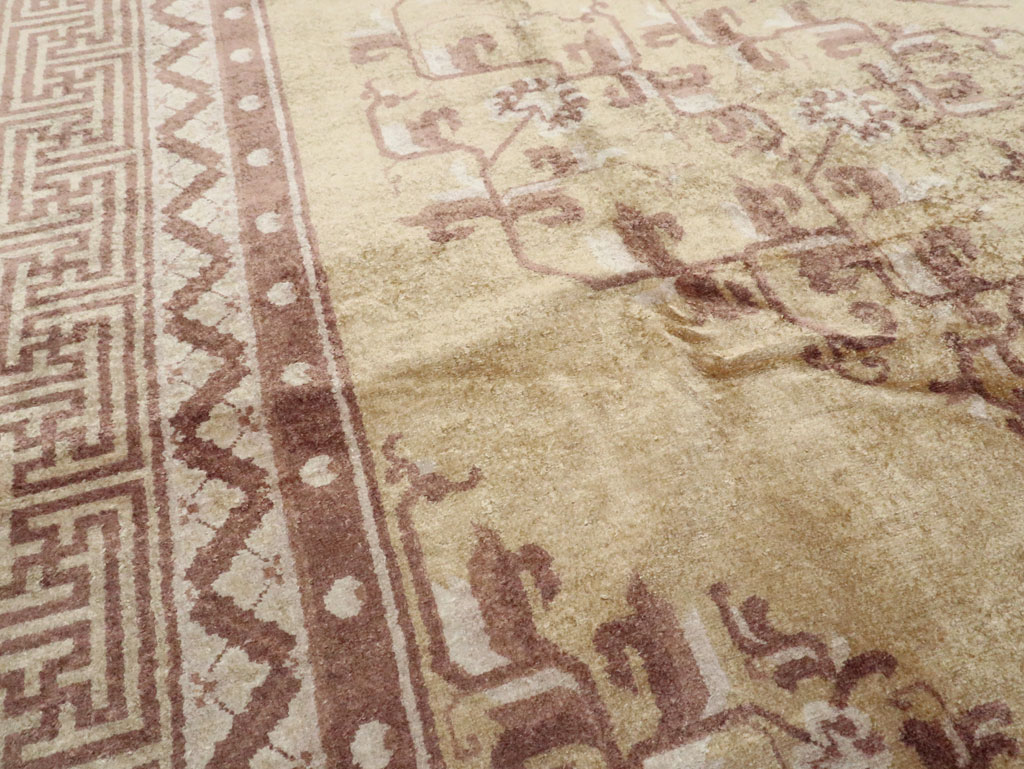 Vintage Chinese Peking Silk Carpet, No.17079 - Galerie Shabab