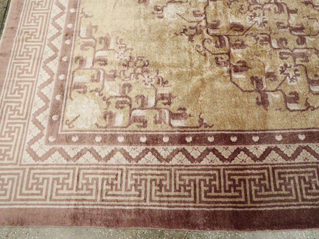 Vintage Chinese Peking Silk Carpet, No.17079 - Galerie Shabab