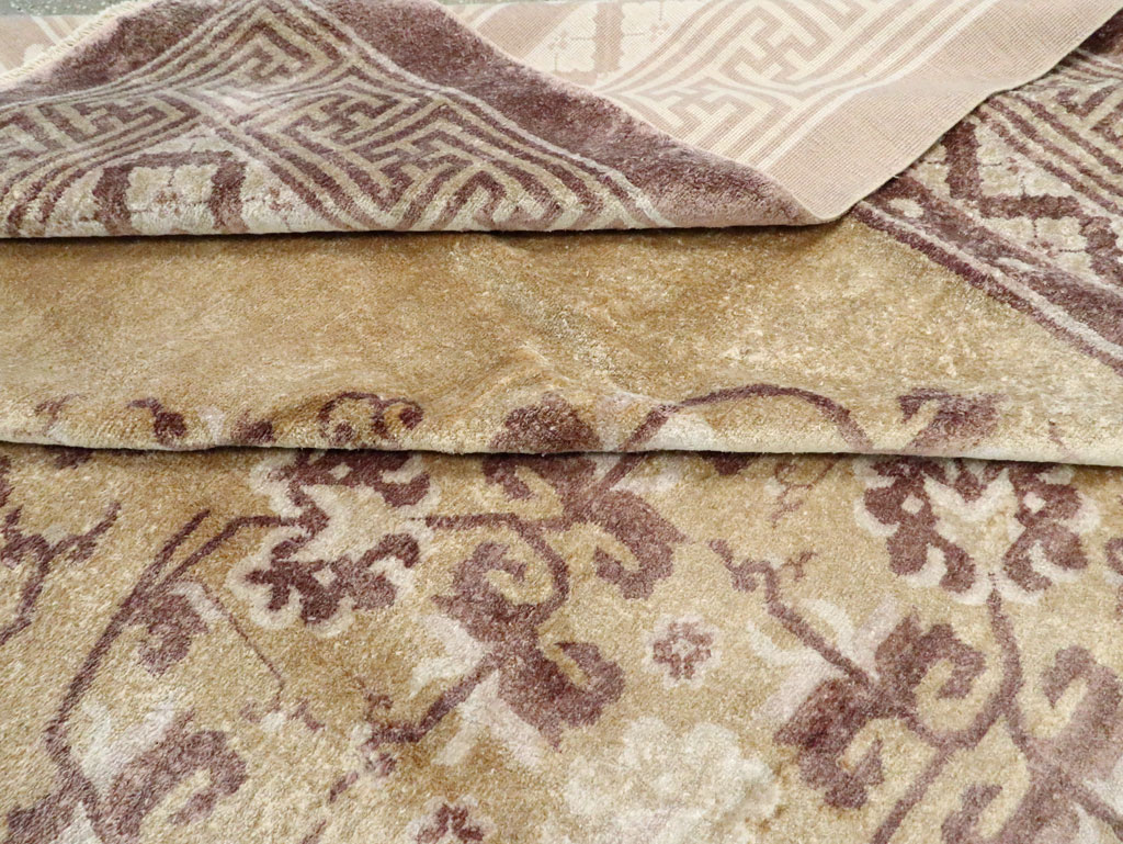 Vintage Chinese Peking Silk Carpet, No.17079 - Galerie Shabab