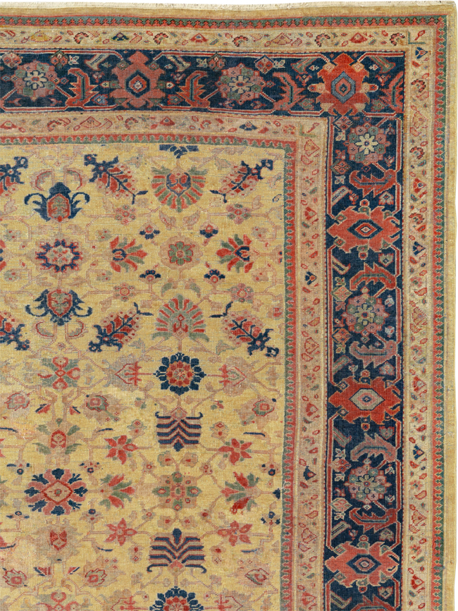 Antique Persian Mahal Large Room Size Carpet, No.17132 - Galerie Shabab