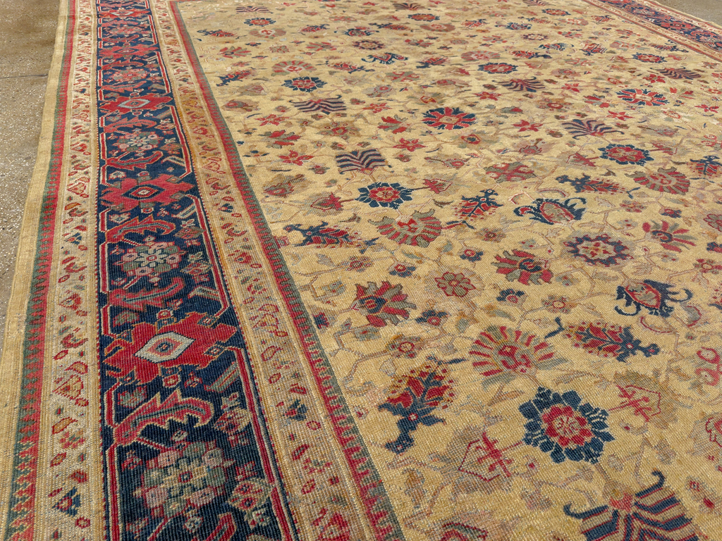 Antique Persian Mahal Large Room Size Carpet, No.17132 - Galerie Shabab