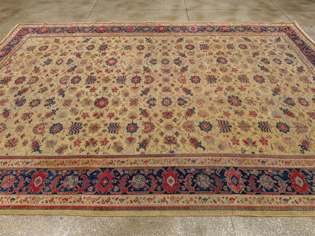 Antique Persian Mahal Large Room Size Carpet, No.17132 - Galerie Shabab