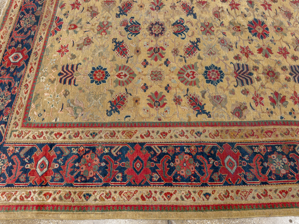Antique Persian Mahal Large Room Size Carpet, No.17132 - Galerie Shabab