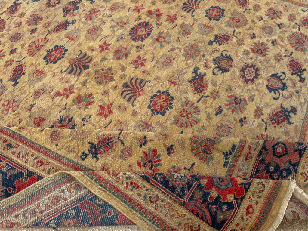 Antique Persian Mahal Large Room Size Carpet, No.17132 - Galerie Shabab