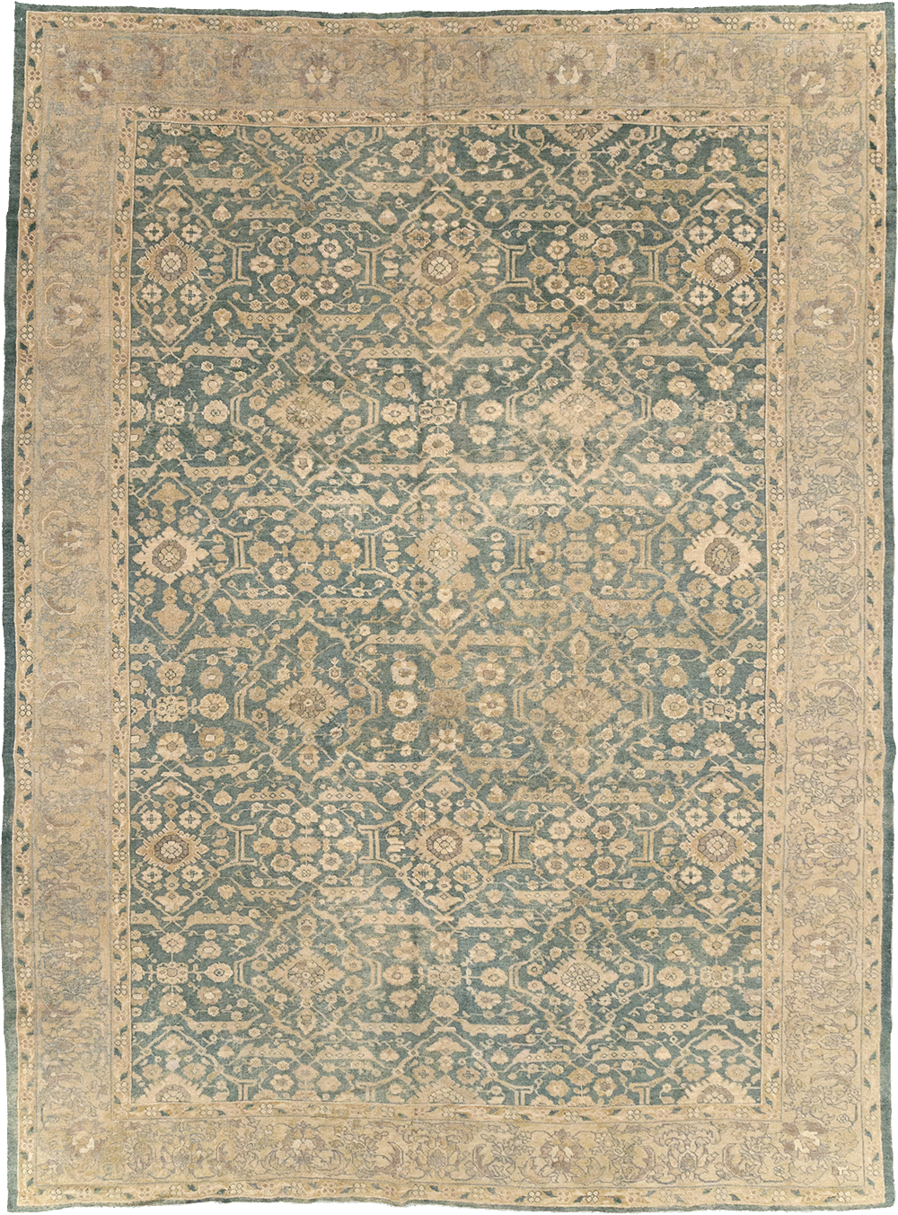 Antique Persian Mahal Room Size Carpet, No.17150 - Galerie Shabab
