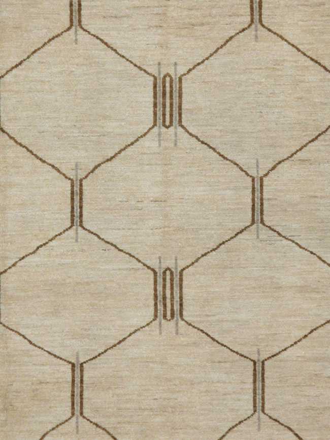 Vintage Persian Tabriz Modernist Carpet, No.17156 - Galerie Shabab