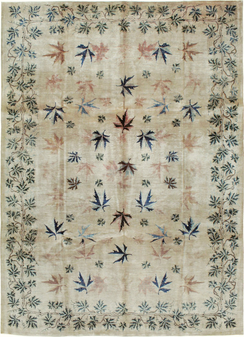 Vintage Persian Mashad Modernist Carpet, No.17159 - Galerie Shabab