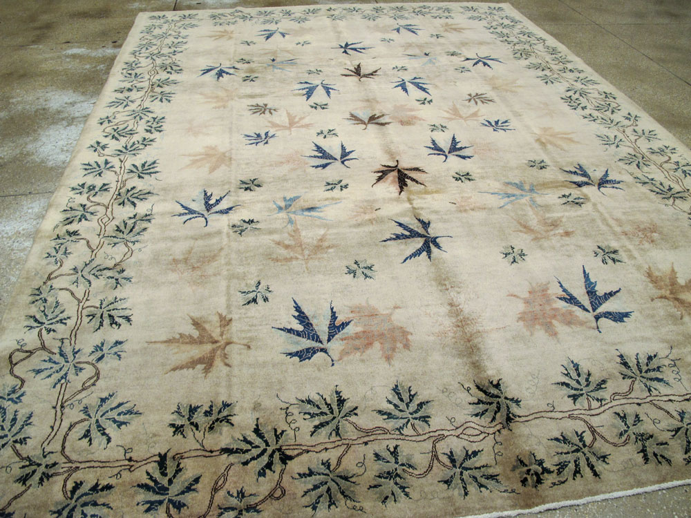 Vintage Persian Mashad Modernist Carpet, No.17159 - Galerie Shabab