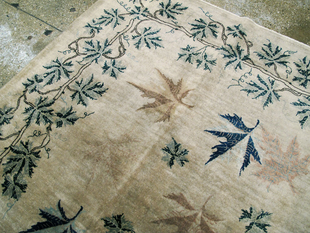 Vintage Persian Mashad Modernist Carpet, No.17159 - Galerie Shabab