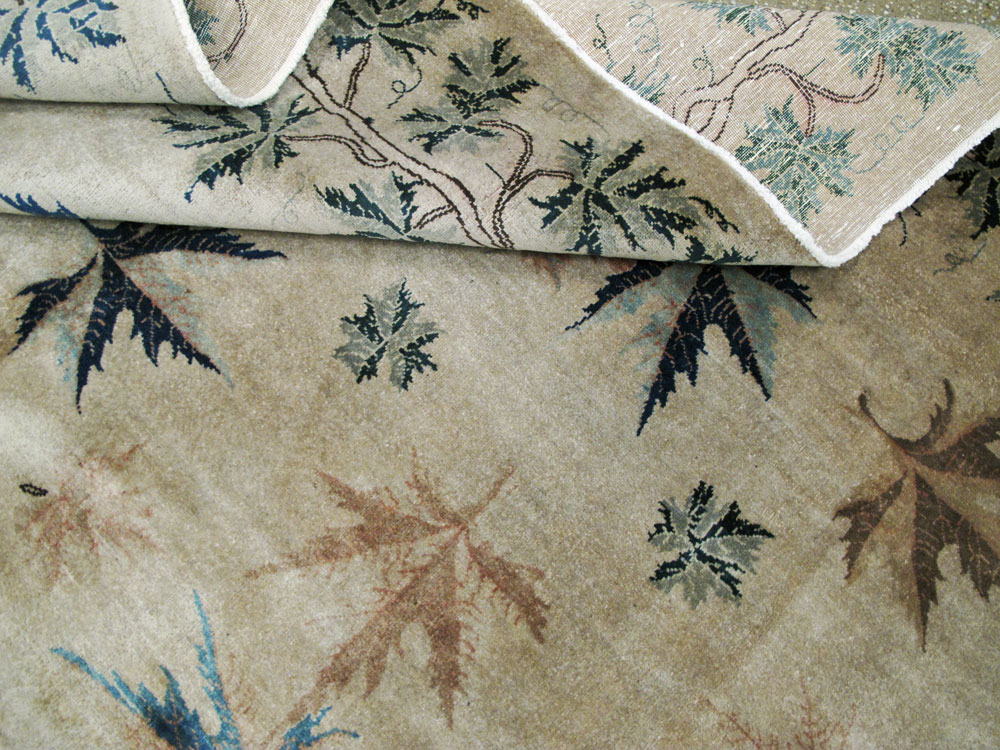 Vintage Persian Mashad Modernist Carpet, No.17159 - Galerie Shabab