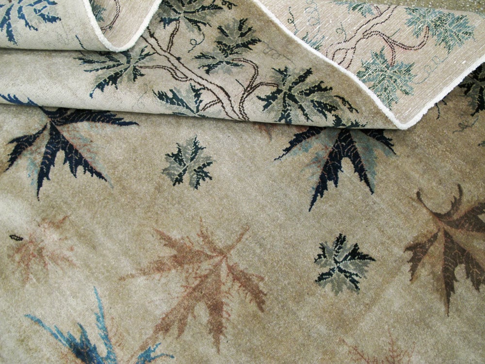 Vintage Persian Mashad Modernist Carpet, No.17159 - Galerie Shabab