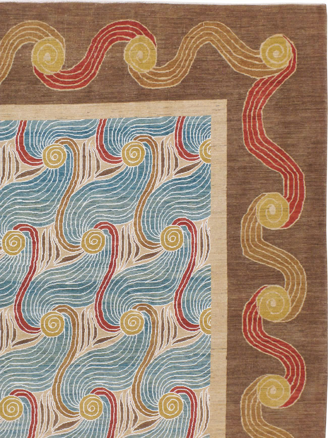 Modern Persian Tabriz Room Size Carpet, No.17161 - Galerie Shabab