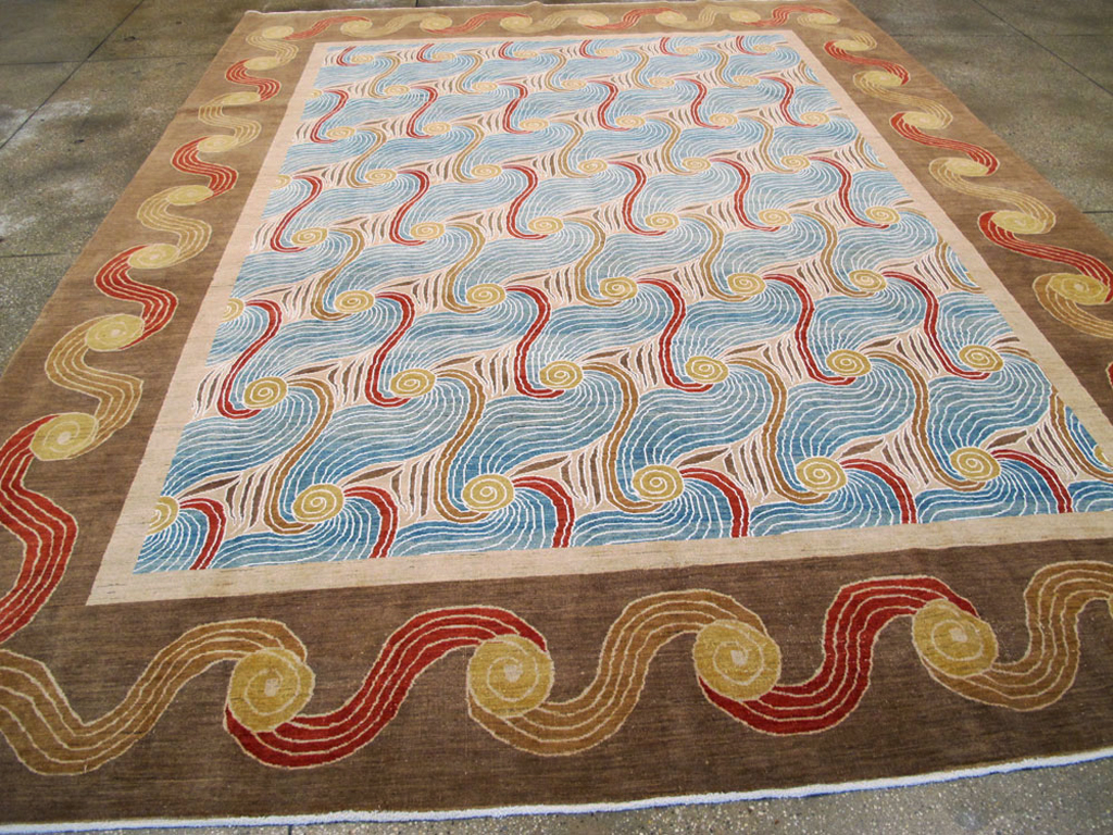 Modern Persian Tabriz Room Size Carpet, No.17161 - Galerie Shabab