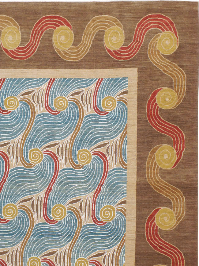 Modern Persian Tabriz Room Size Carpet, No.17161 - Galerie Shabab