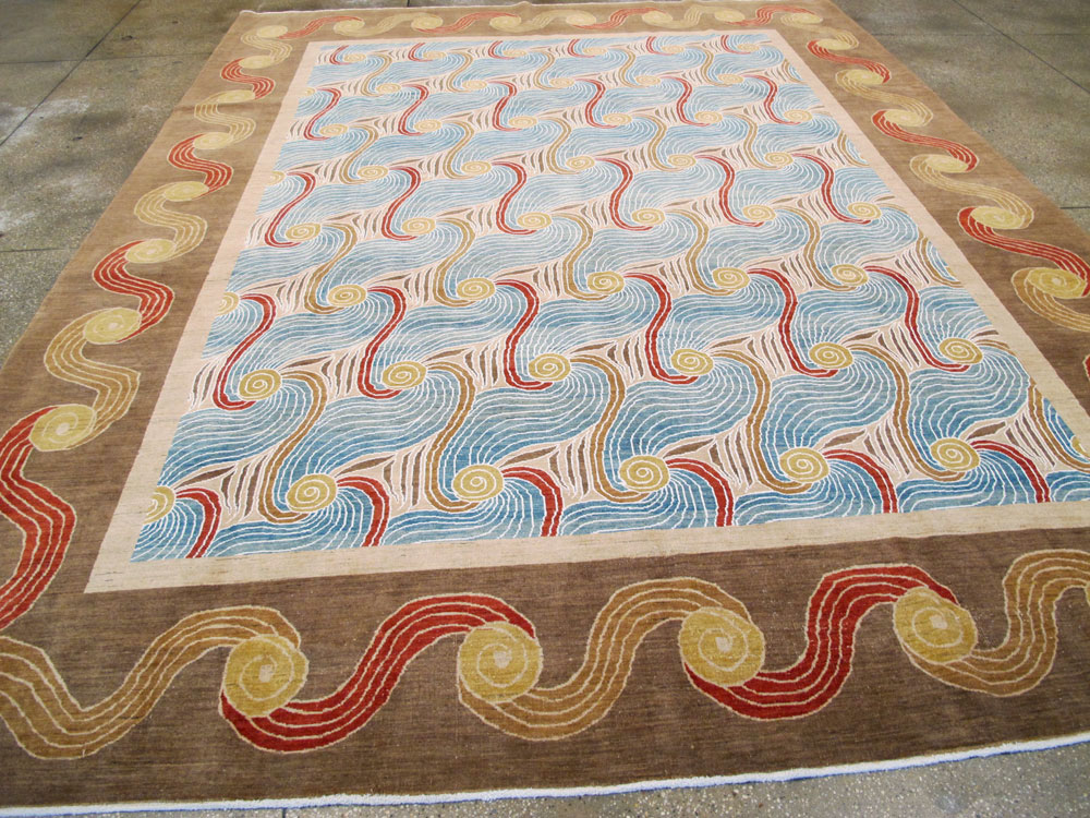 Modern Persian Tabriz Room Size Carpet, No.17161 - Galerie Shabab